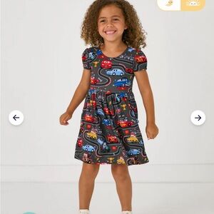 Little Sleepies Cars Themed Dress - Red and Blue